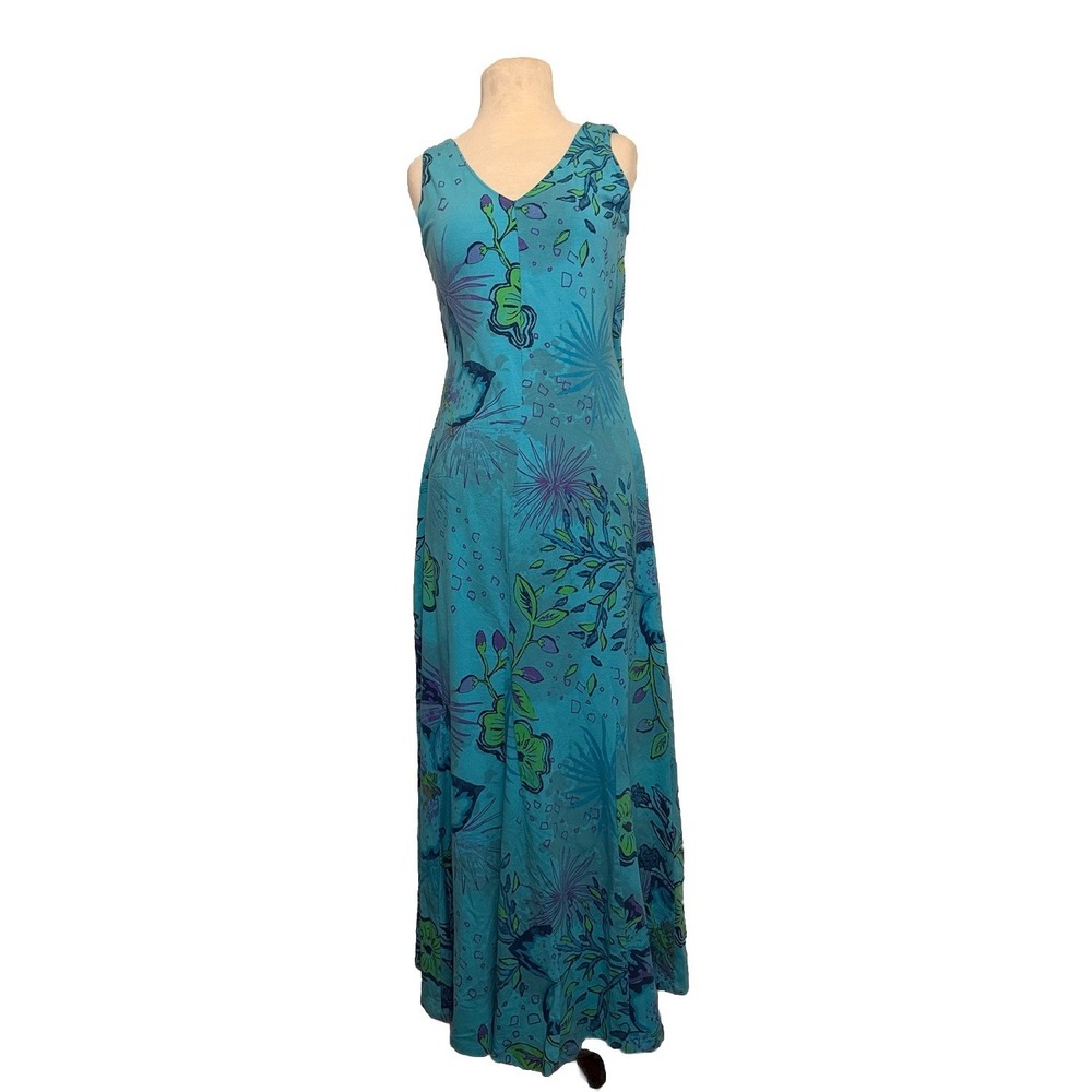 Fresh Produce‎ Rare Sample Piece Blue Luna Sleeveless Maxi Dress Sm Made in USA
